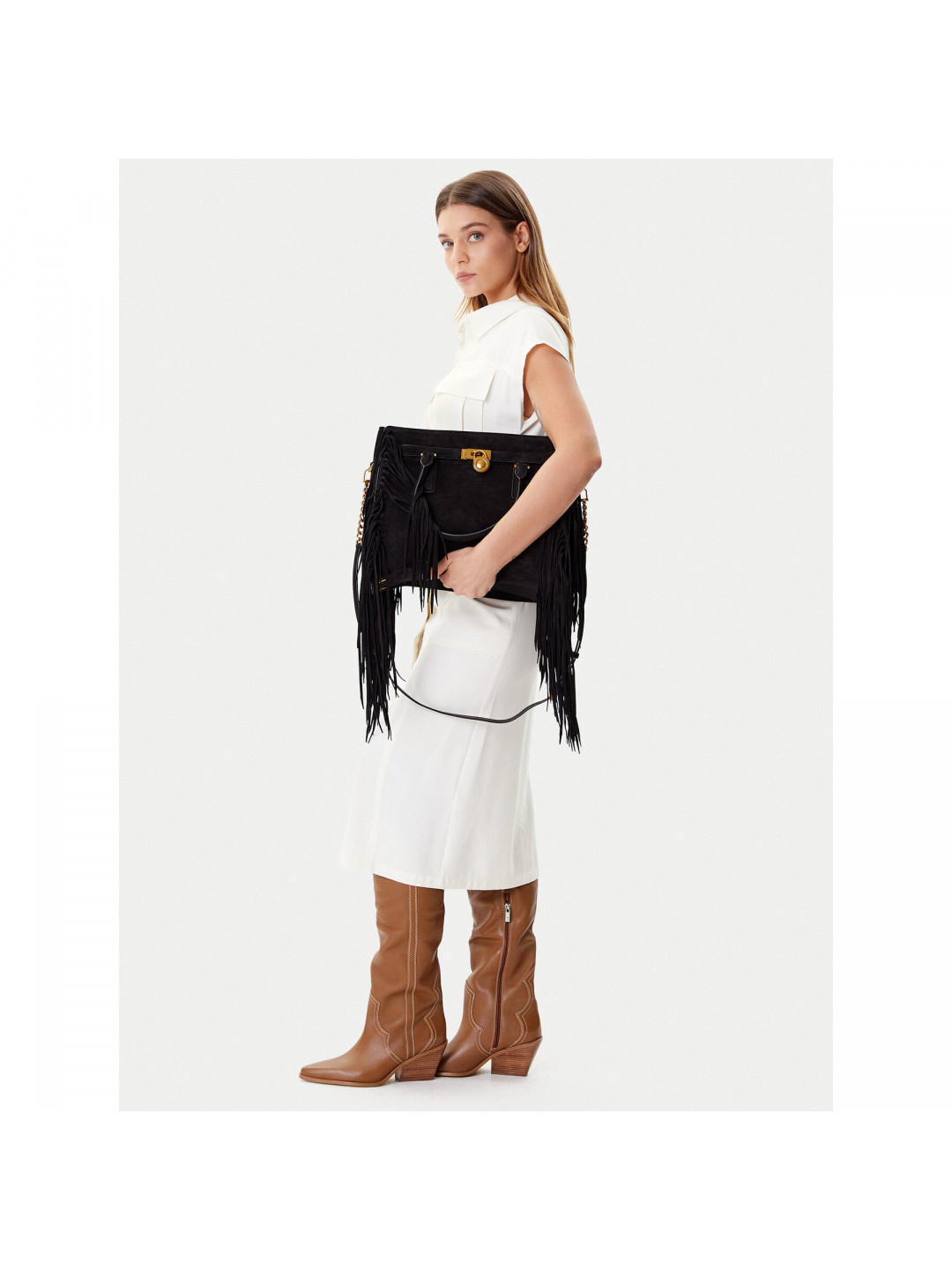 Kabelka MICHAEL Michael Kors Hamilton Moderne 30F5ANXS3S Černá